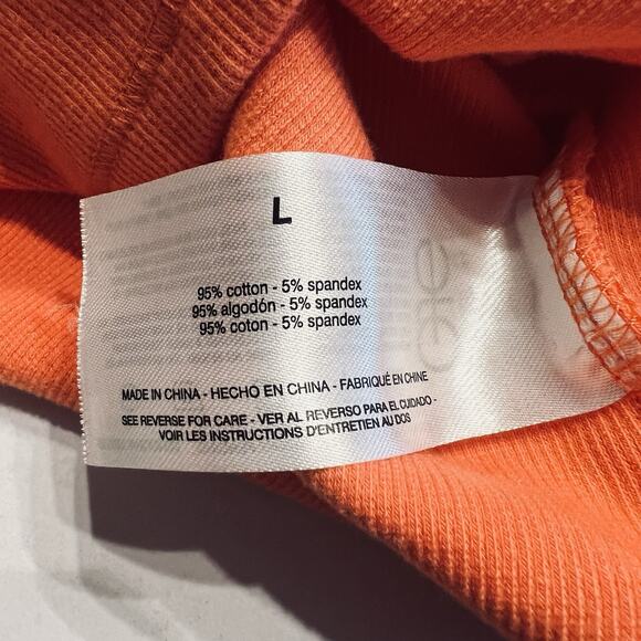 Circus NY Women’s Dress Size Large Frayed Short Sleeve Orange (A0130) - Picture 6 of 6